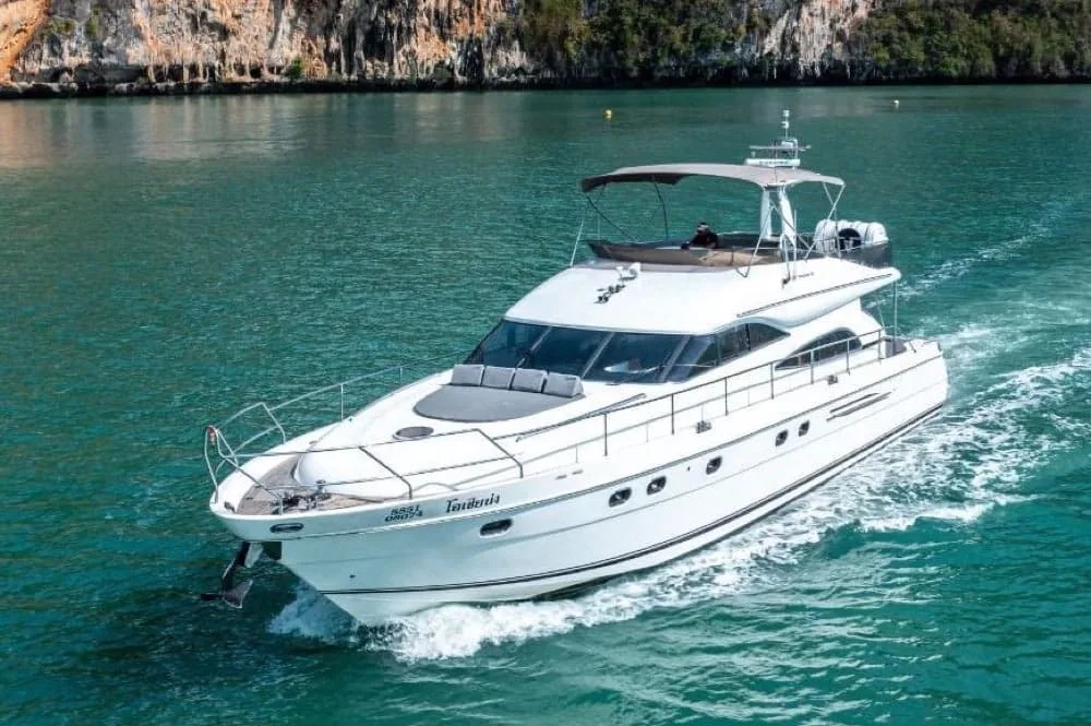 Charter Yacht 65ft Princess Yacht for tours to Phang Nga & Phi Phi (2 days / 1 night)